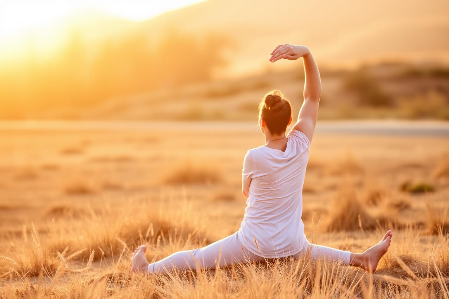 Gentle seated movement outdoors